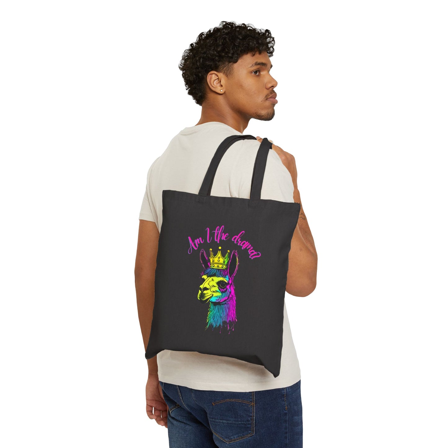Am I the Drama?-Cotton Canvas Tote Bag in 2 Options!