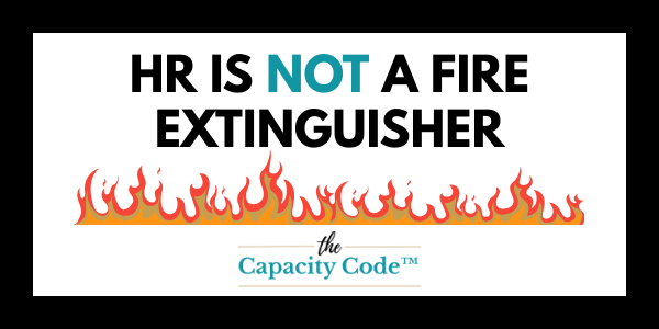 🧯 HR Is Not a Fire Extinguisher – Vinyl Sticker (2” x 1”)