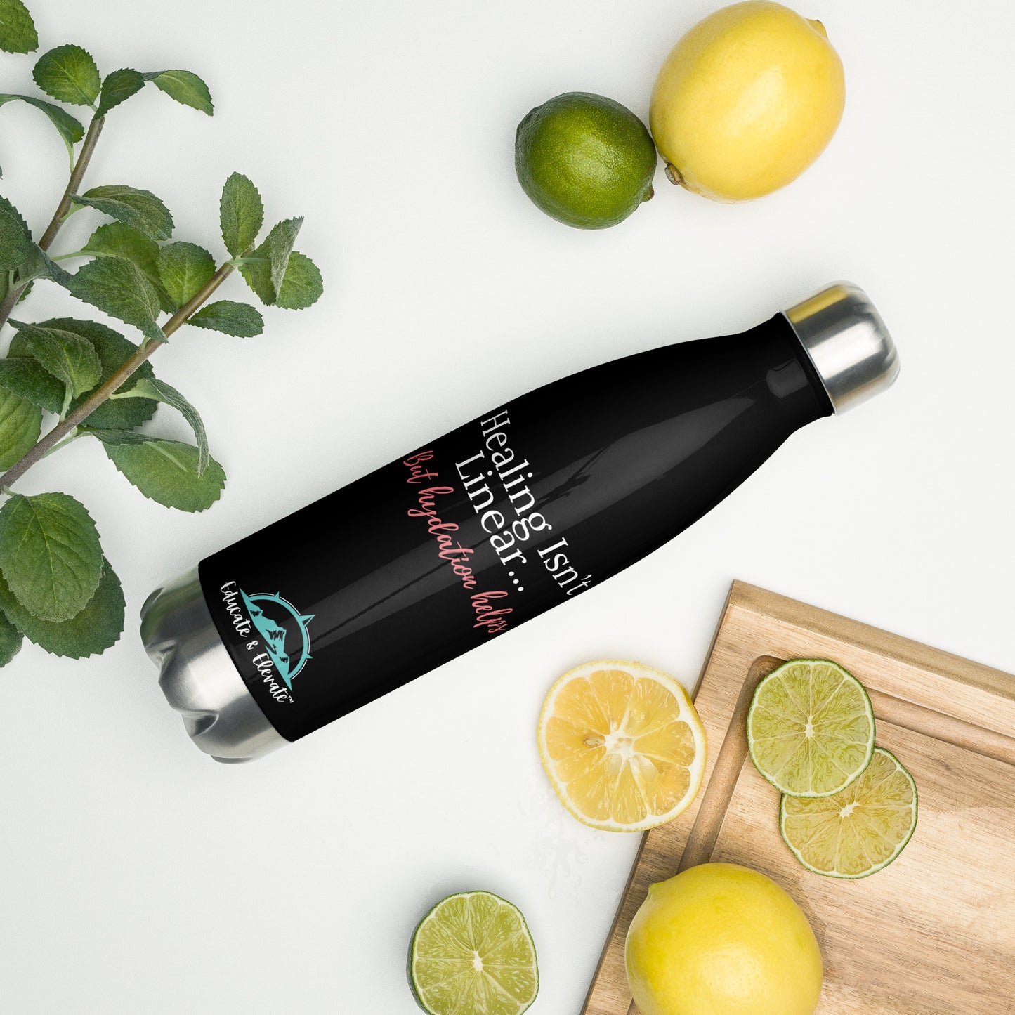 Healing Isn't Linear Stainless Steel Water Bottle