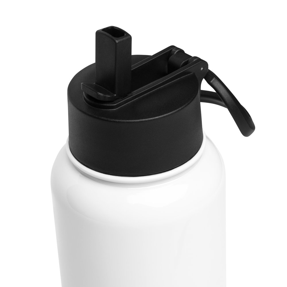 Hydration Drives Capacity Stainless steel water bottle with a straw lid